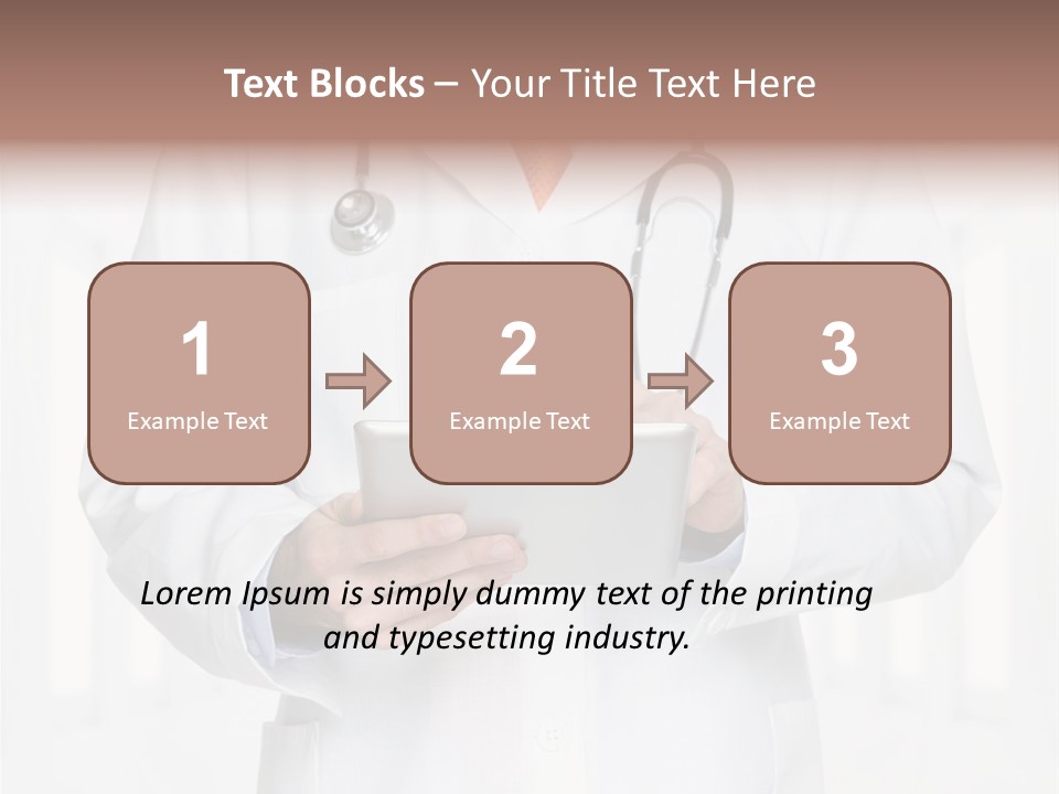 Diagnosis Pad Hand PowerPoint Template