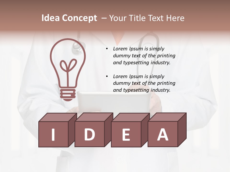 Diagnosis Pad Hand PowerPoint Template