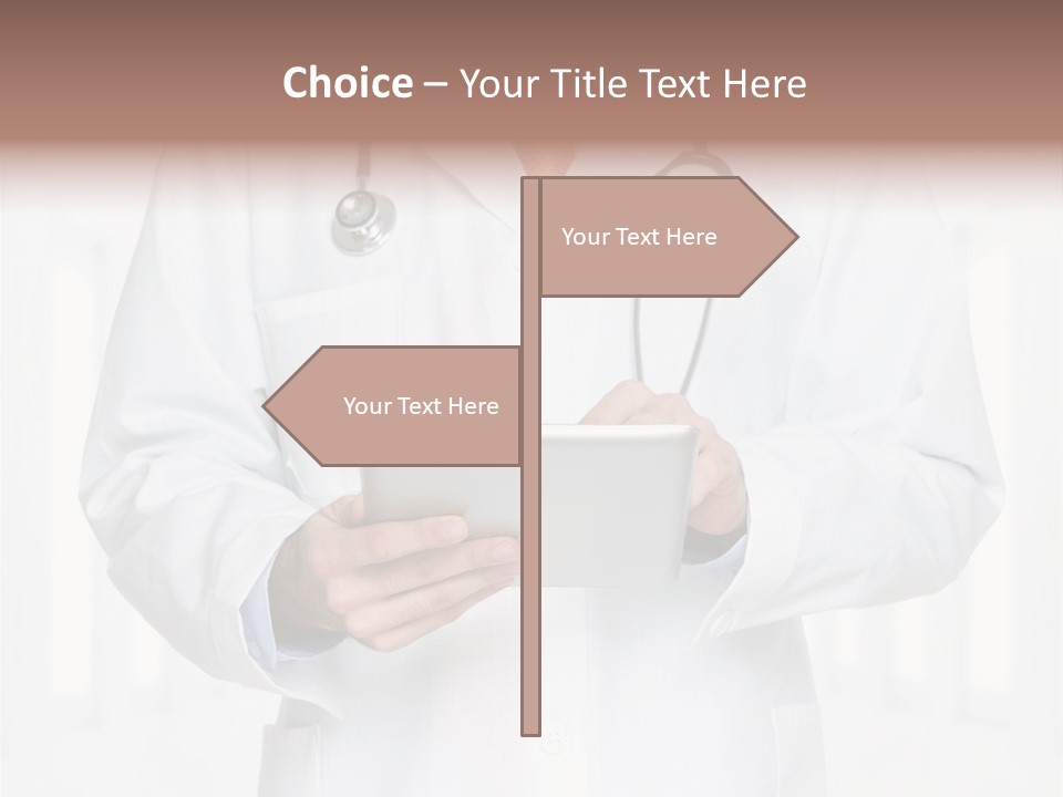 Diagnosis Pad Hand PowerPoint Template
