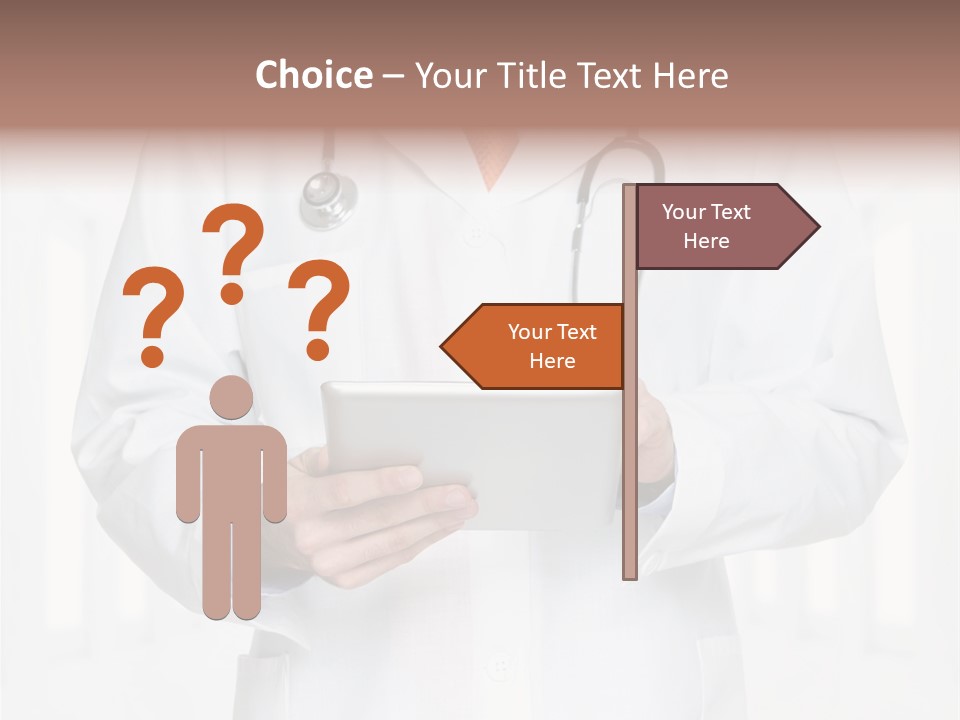 Diagnosis Pad Hand PowerPoint Template