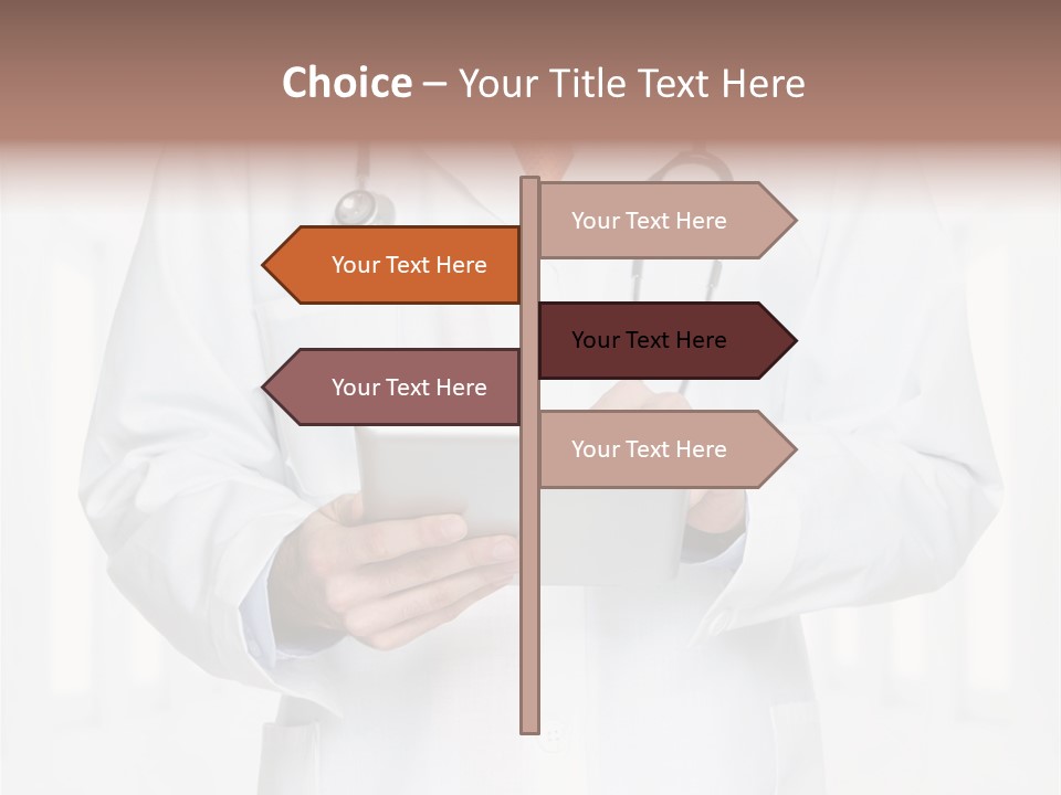 Diagnosis Pad Hand PowerPoint Template