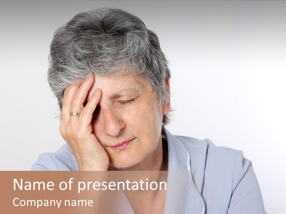 Pain Depressed Stressed PowerPoint Template