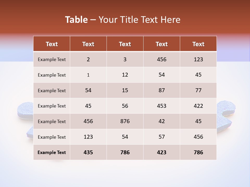 Overwhite Piece Object PowerPoint Template