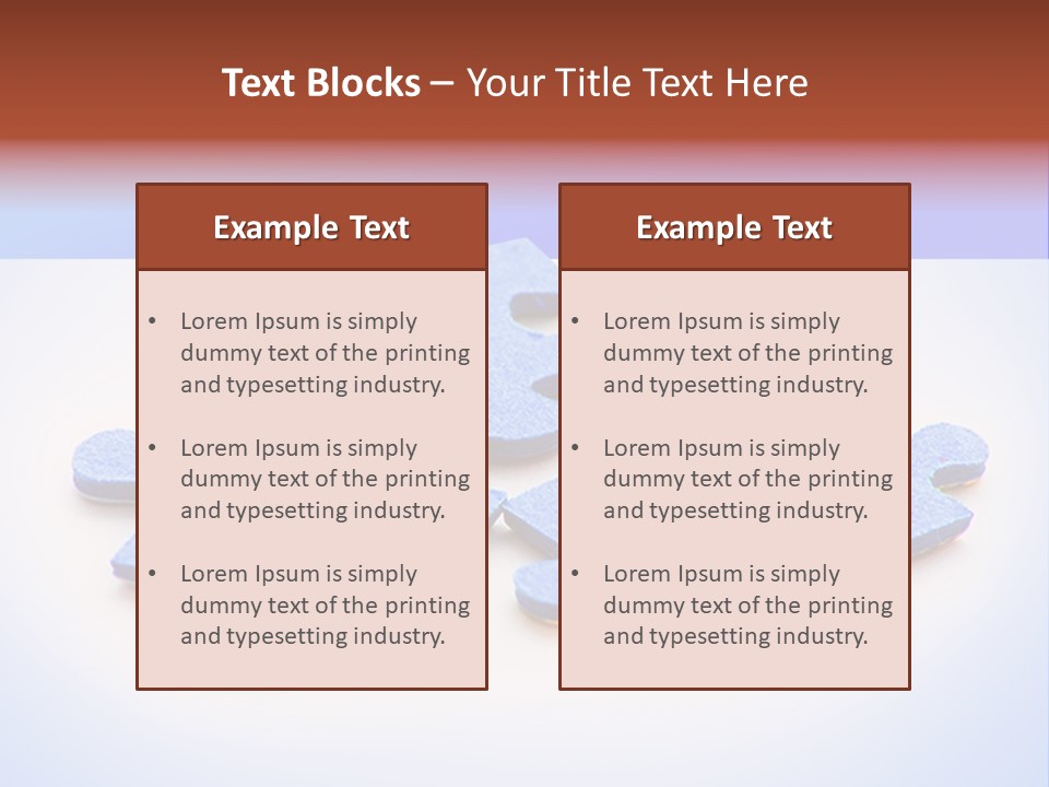 Overwhite Piece Object PowerPoint Template