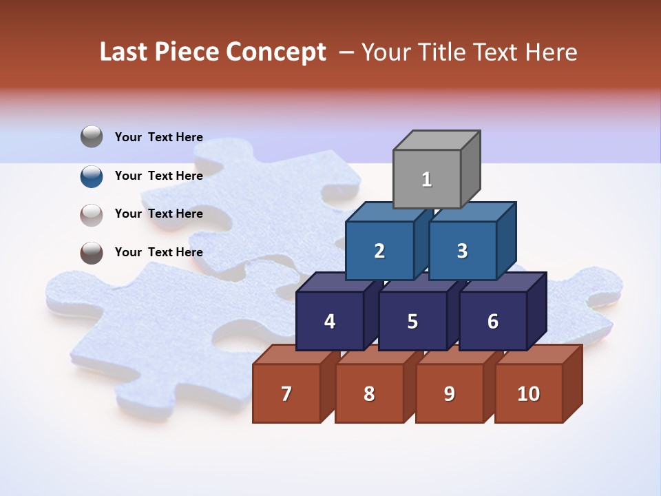 Overwhite Piece Object PowerPoint Template