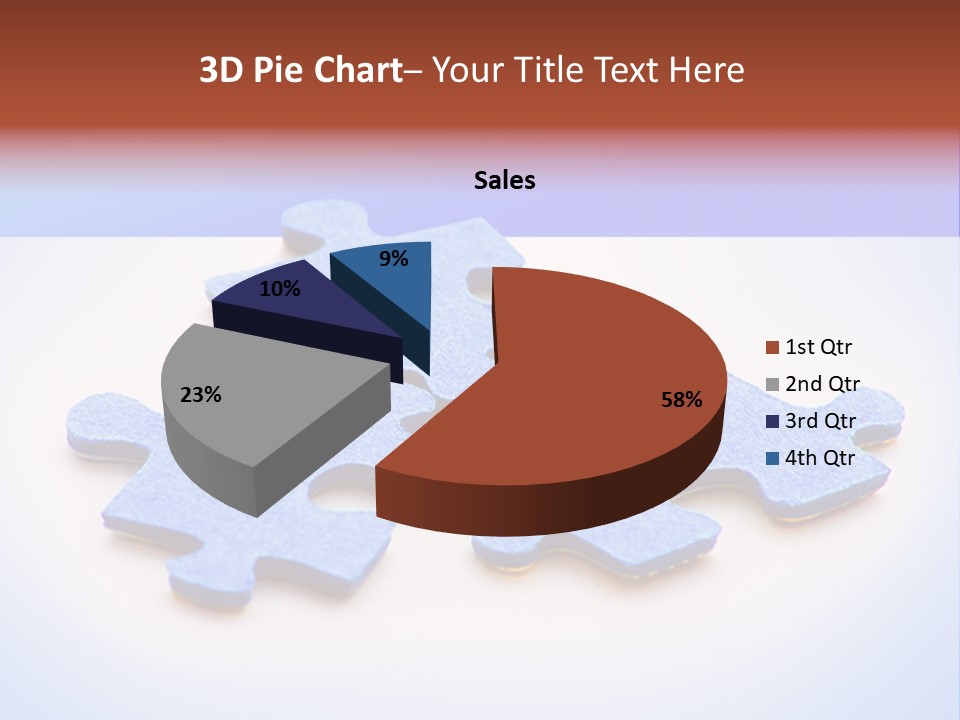 Overwhite Piece Object PowerPoint Template