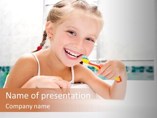 Healthy Preschooler Water PowerPoint Template