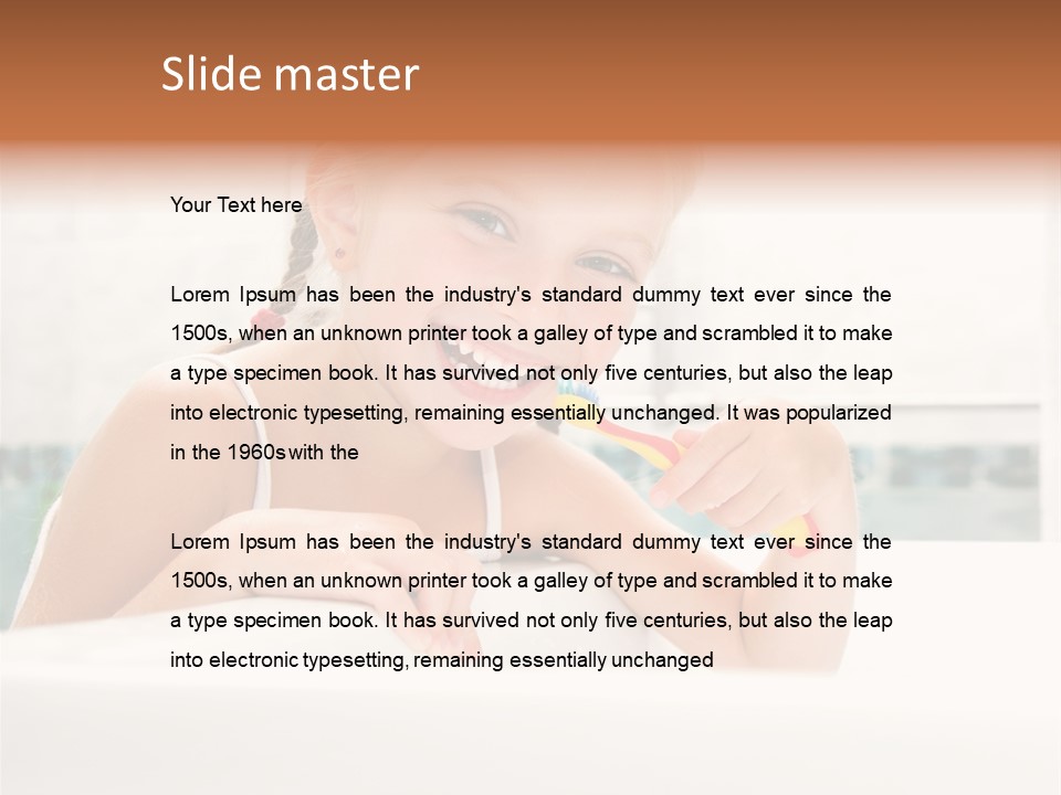 Healthy Preschooler Water PowerPoint Template