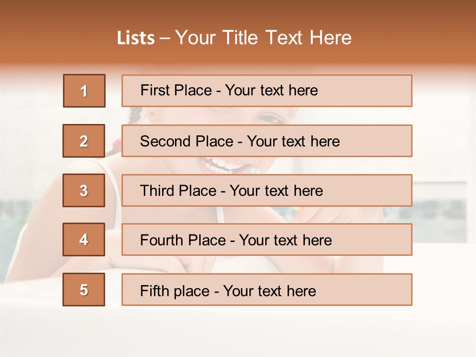 Healthy Preschooler Water PowerPoint Template
