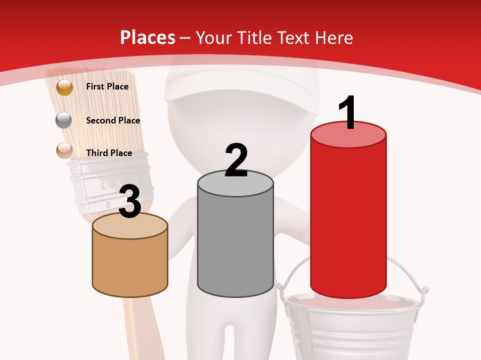 Person Red Decoration PowerPoint Template