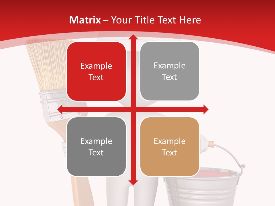 Person Red Decoration PowerPoint Template