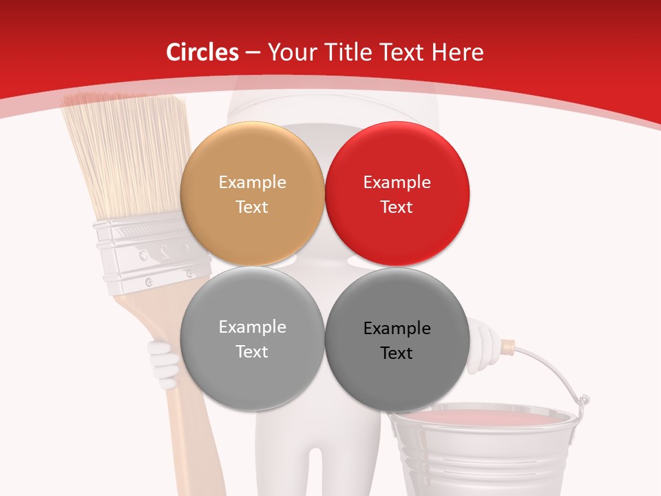 Person Red Decoration PowerPoint Template