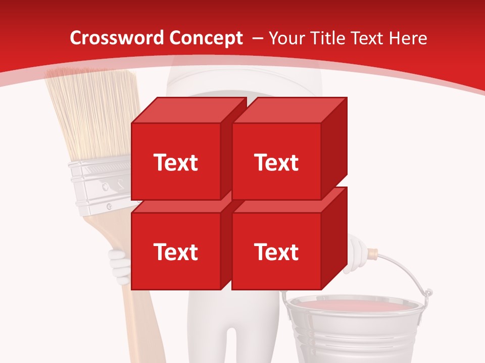 Person Red Decoration PowerPoint Template