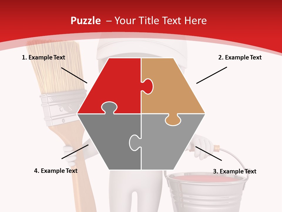 Person Red Decoration PowerPoint Template