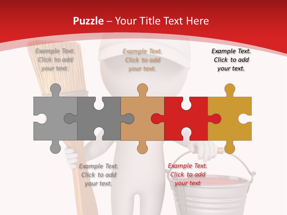 Person Red Decoration PowerPoint Template