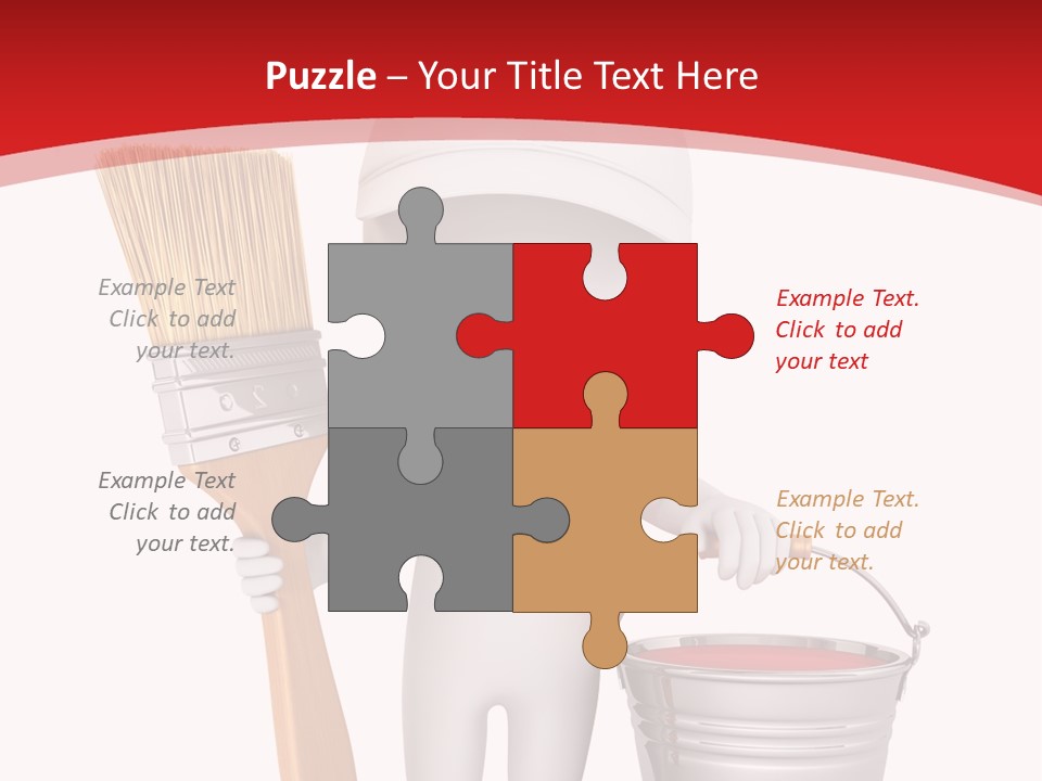 Person Red Decoration PowerPoint Template