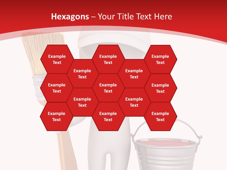 Person Red Decoration PowerPoint Template