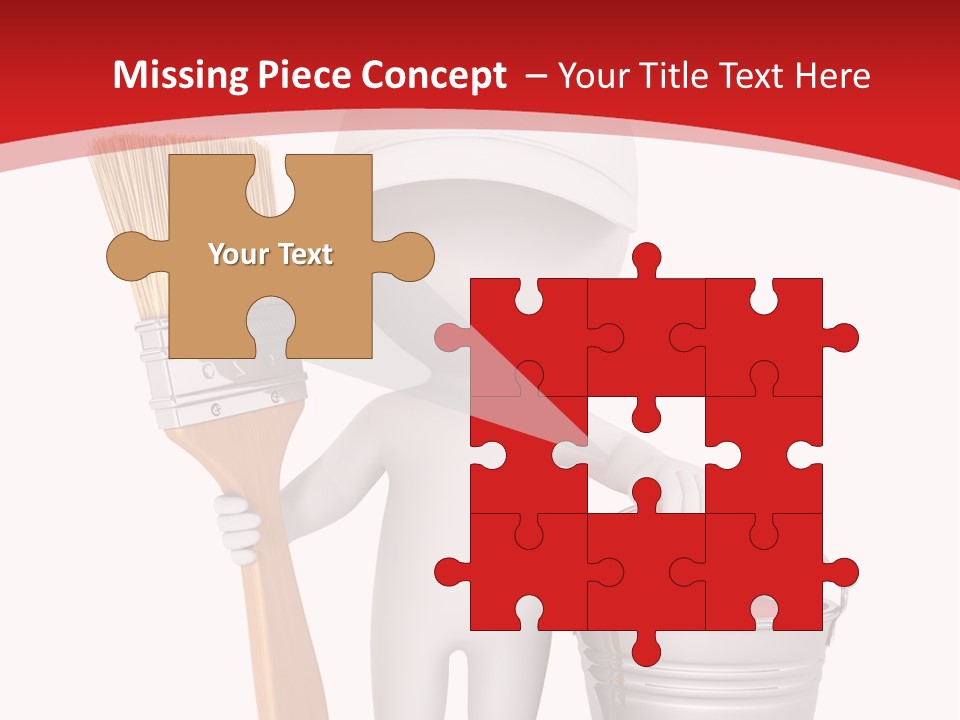 Person Red Decoration PowerPoint Template