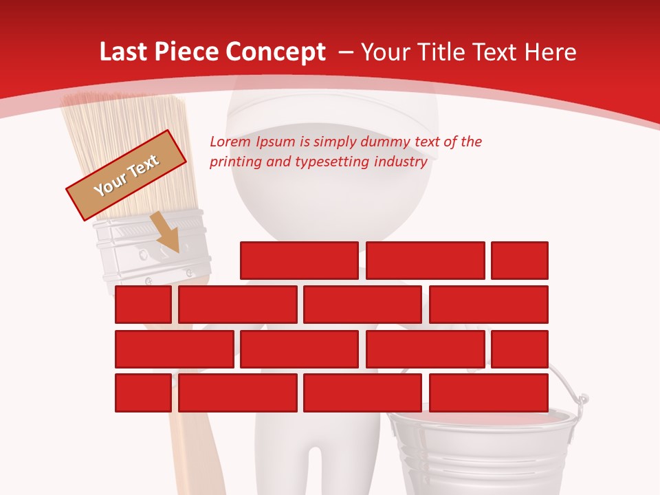 Person Red Decoration PowerPoint Template