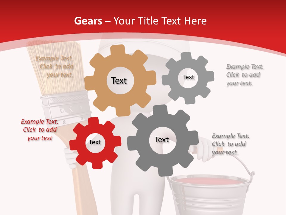 Person Red Decoration PowerPoint Template