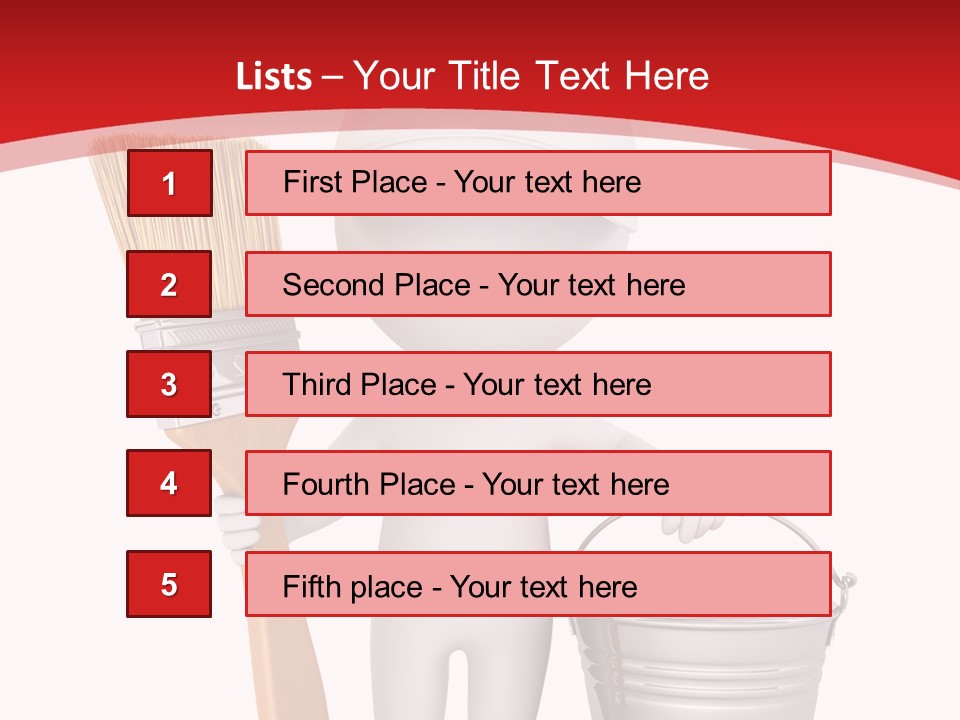 Person Red Decoration PowerPoint Template