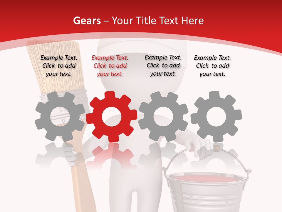 Person Red Decoration PowerPoint Template