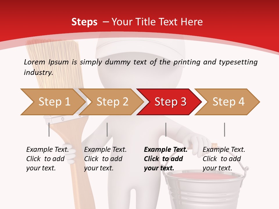Person Red Decoration PowerPoint Template