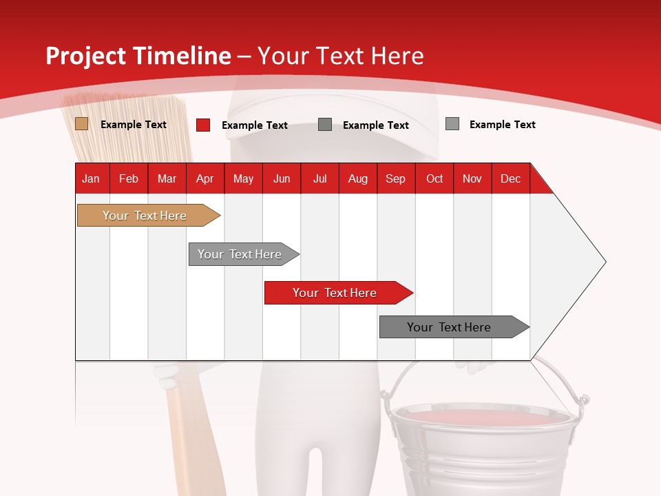 Person Red Decoration PowerPoint Template