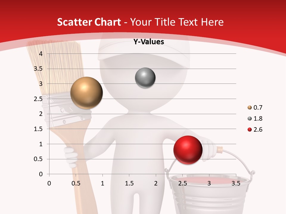 Person Red Decoration PowerPoint Template