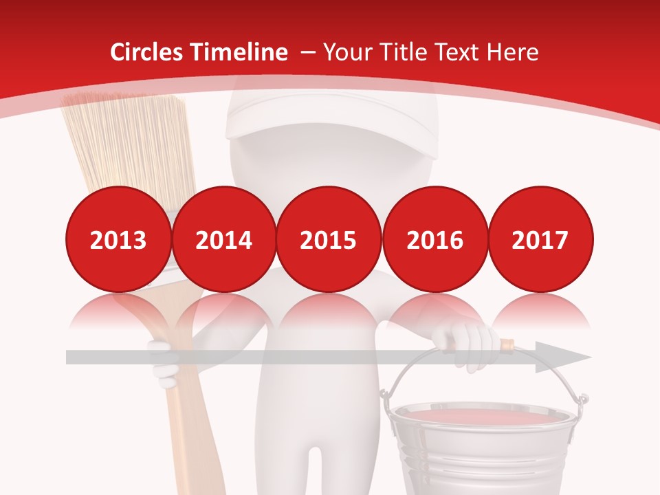 Person Red Decoration PowerPoint Template