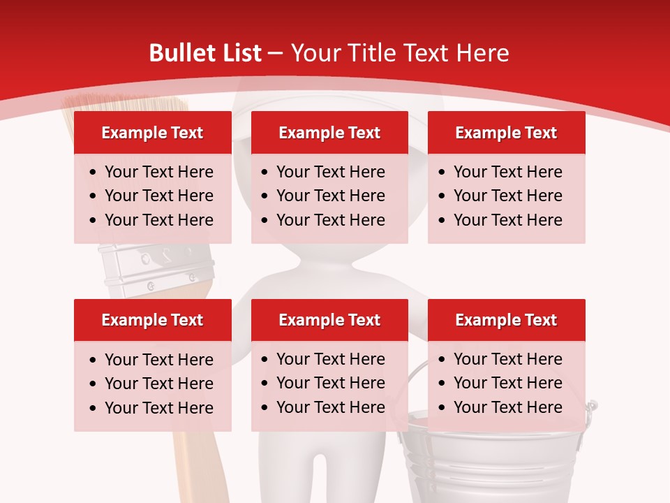 Person Red Decoration PowerPoint Template