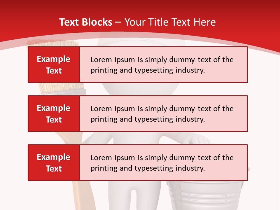 Person Red Decoration PowerPoint Template