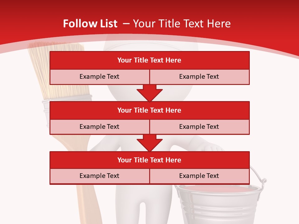 Person Red Decoration PowerPoint Template