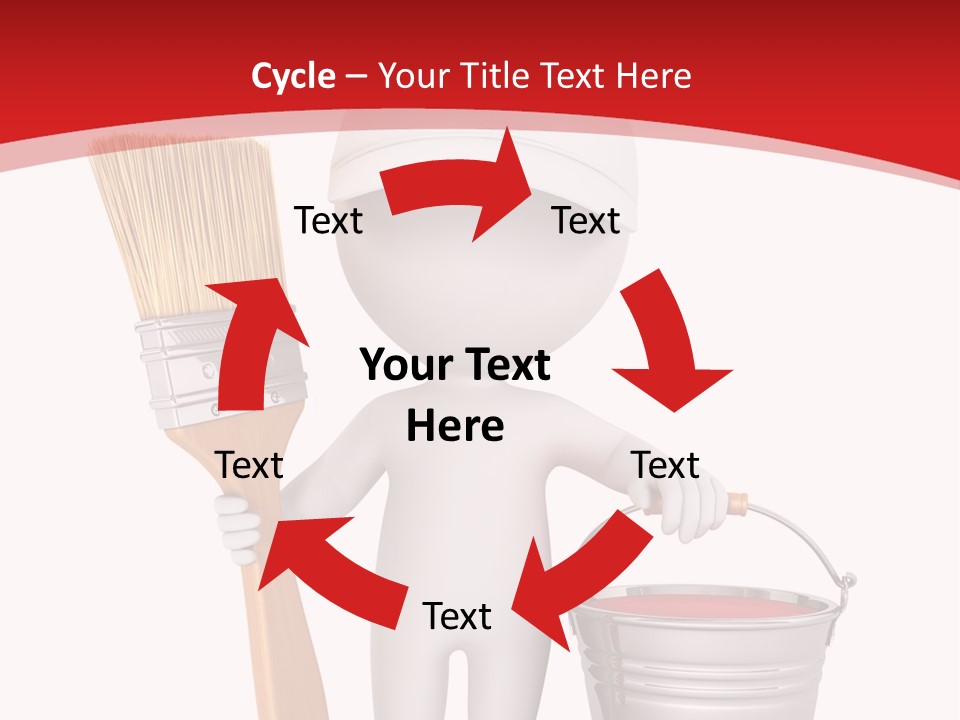 Person Red Decoration PowerPoint Template