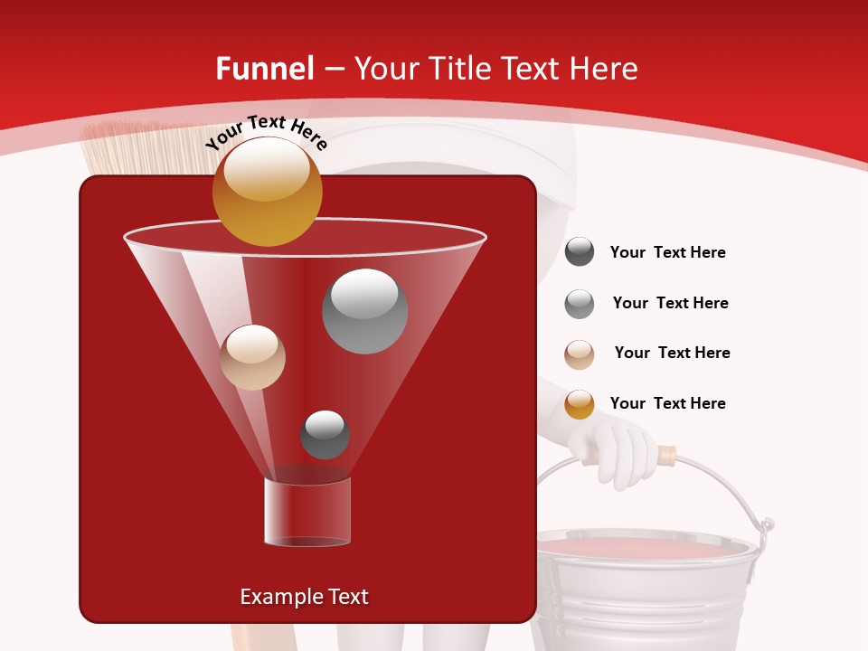 Person Red Decoration PowerPoint Template