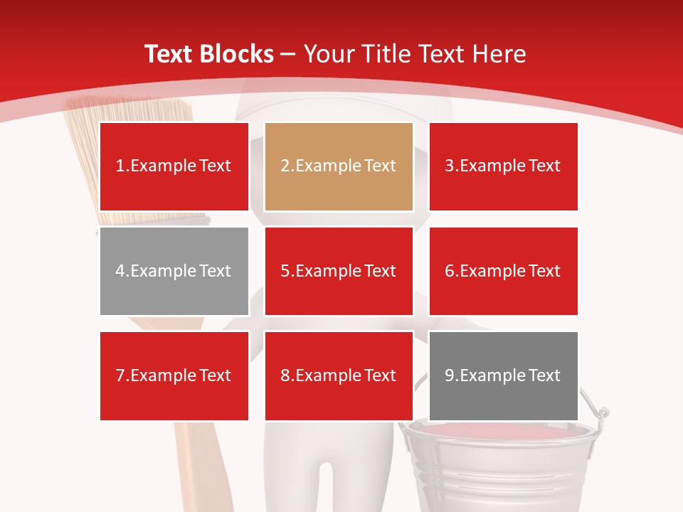 Person Red Decoration PowerPoint Template