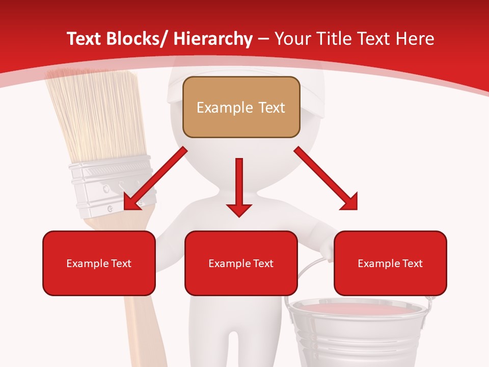 Person Red Decoration PowerPoint Template