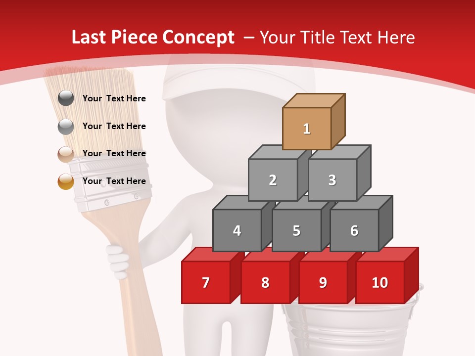 Person Red Decoration PowerPoint Template