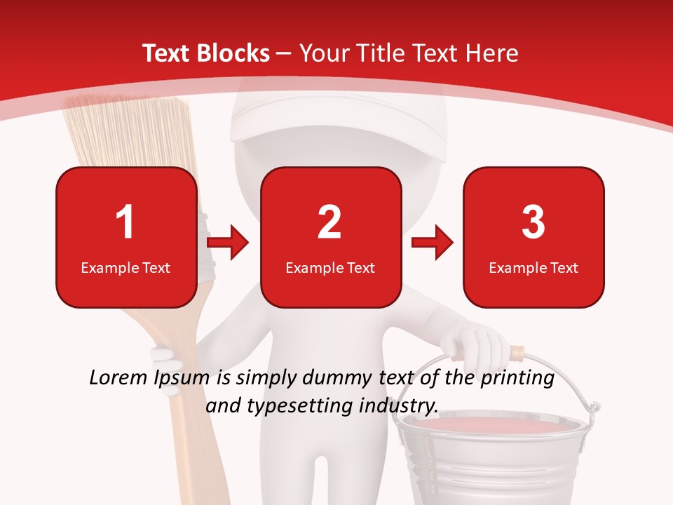 Person Red Decoration PowerPoint Template