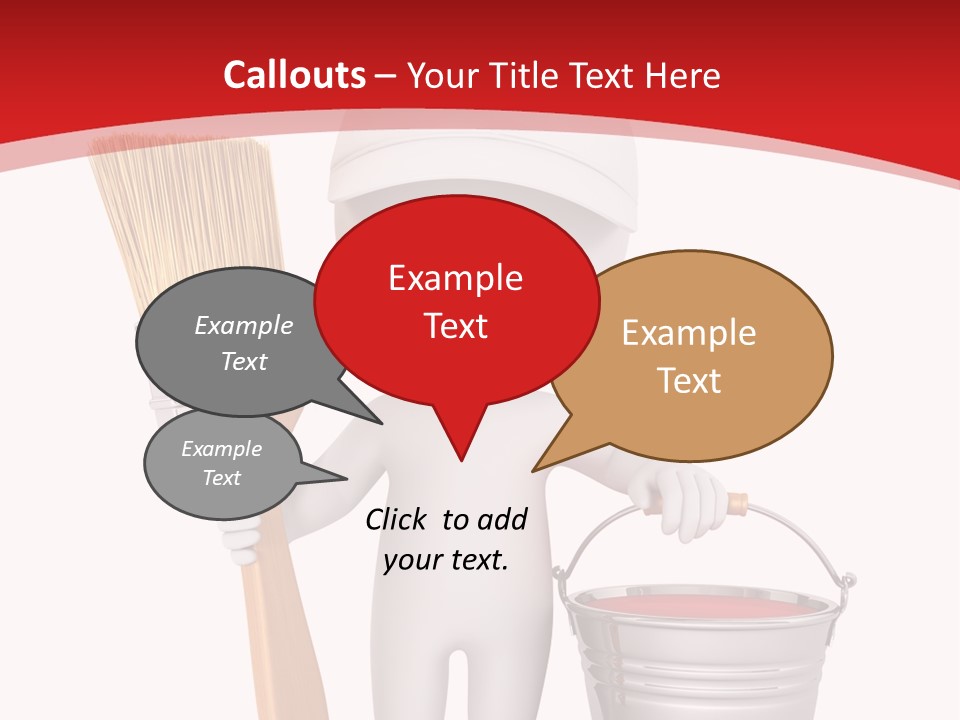 Person Red Decoration PowerPoint Template