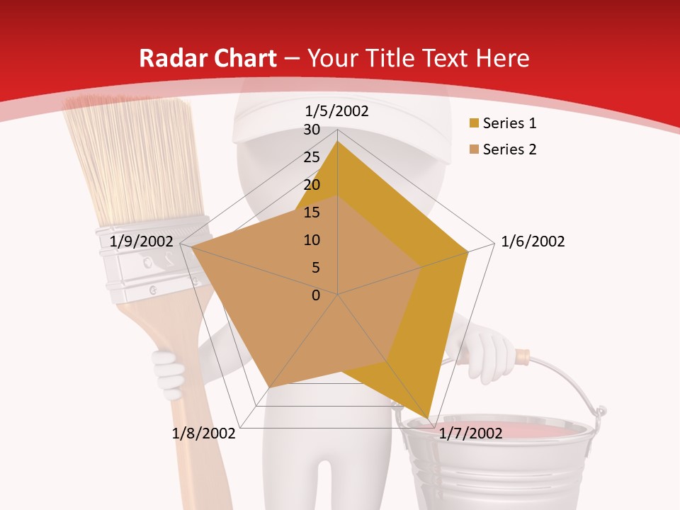 Person Red Decoration PowerPoint Template