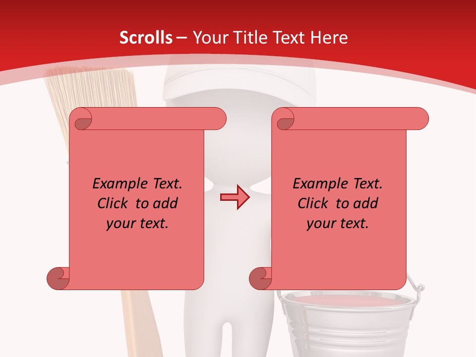 Person Red Decoration PowerPoint Template