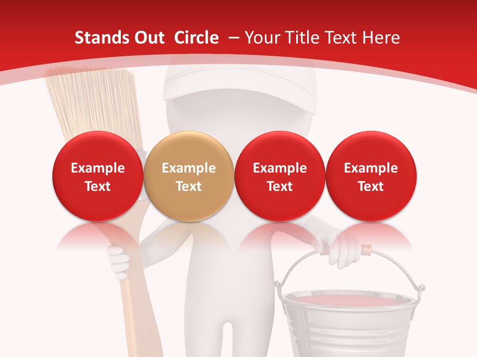 Person Red Decoration PowerPoint Template