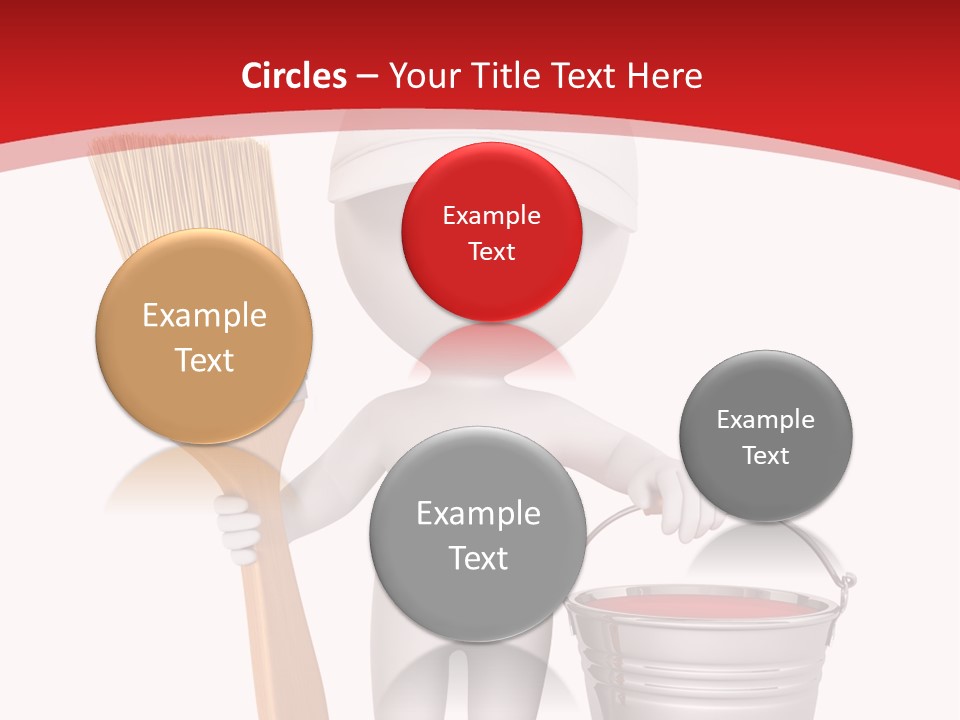 Person Red Decoration PowerPoint Template