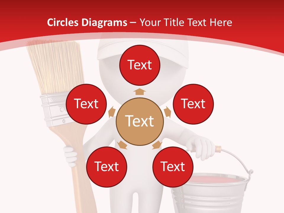 Person Red Decoration PowerPoint Template