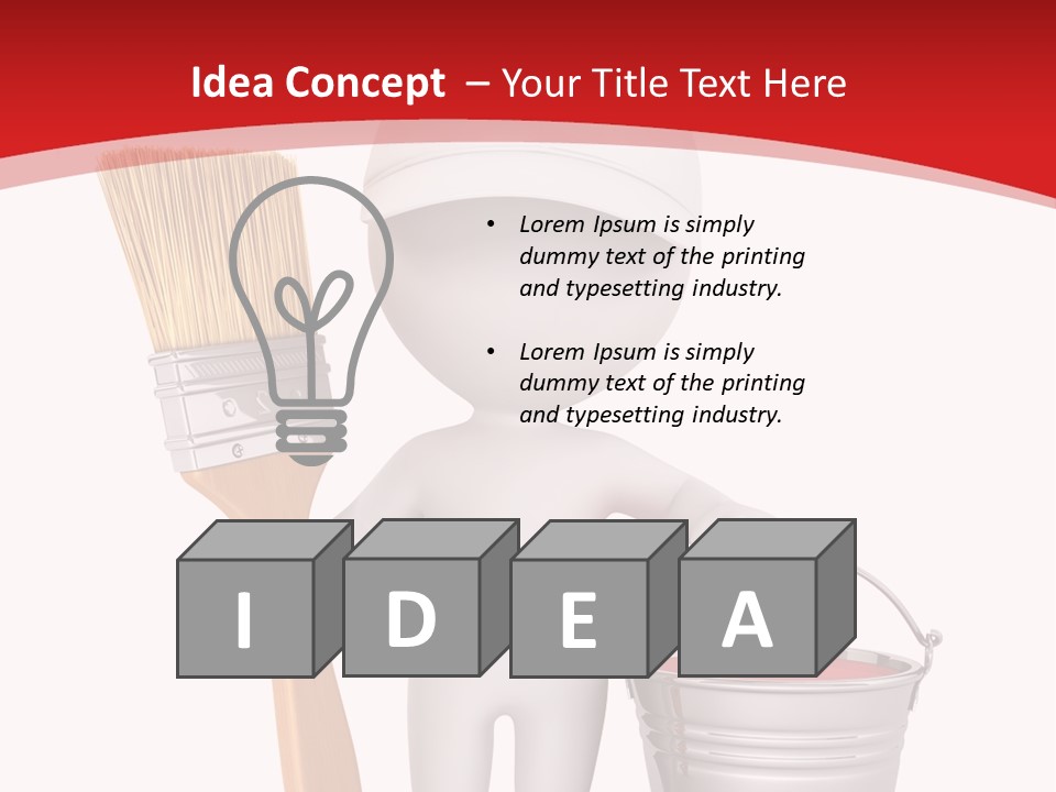 Person Red Decoration PowerPoint Template