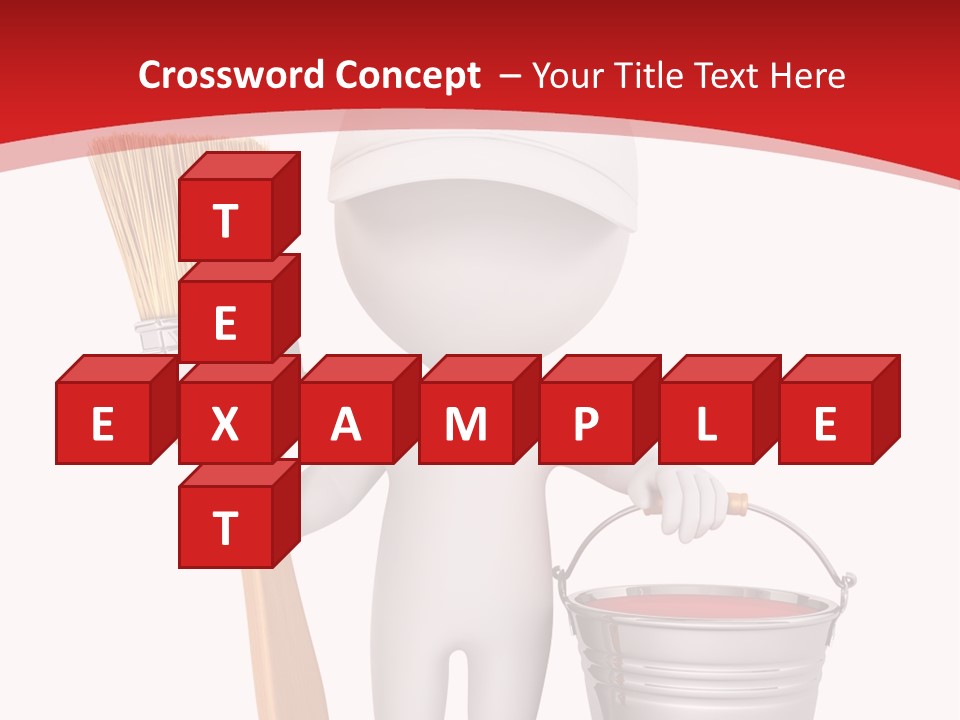 Person Red Decoration PowerPoint Template