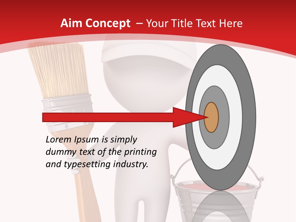 Person Red Decoration PowerPoint Template