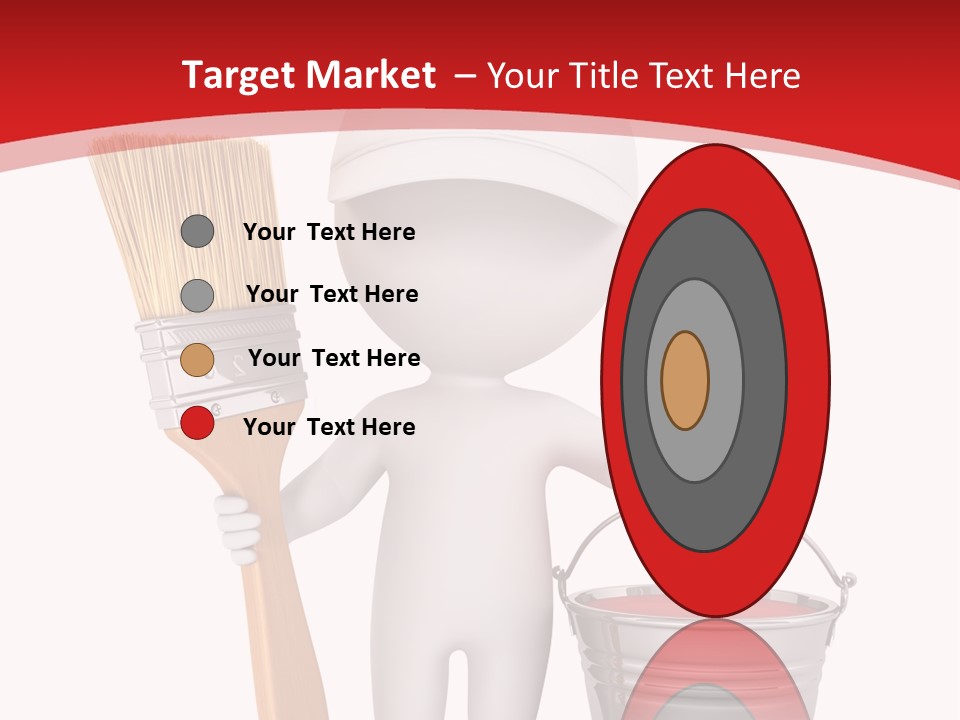 Person Red Decoration PowerPoint Template