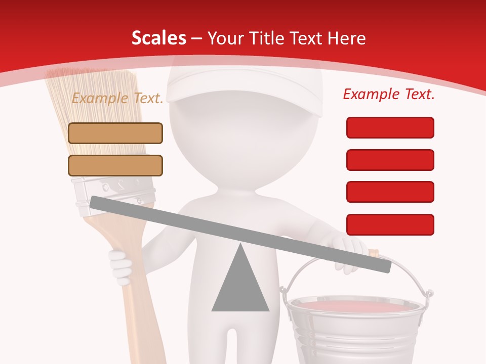 Person Red Decoration PowerPoint Template